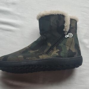 Camouflage Faux-Fur Lined Ankle Bootie - Women